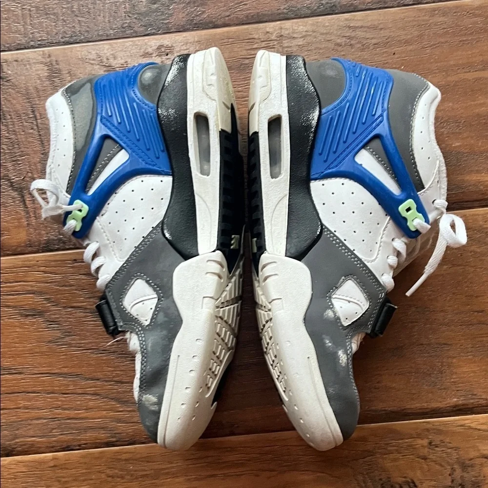 Nike Kids White, Black, and Blue Sneakers